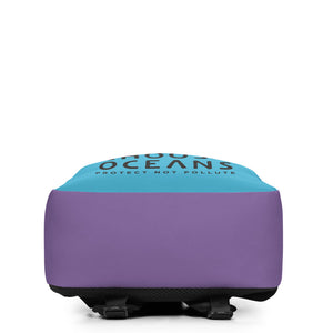 Choose Oceans Blue, Pink and Purple Minimalist Backpack