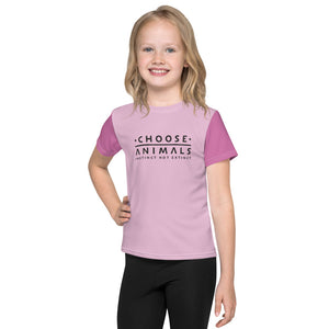 Choose Animals Pink and Purple Kids T-Shirt